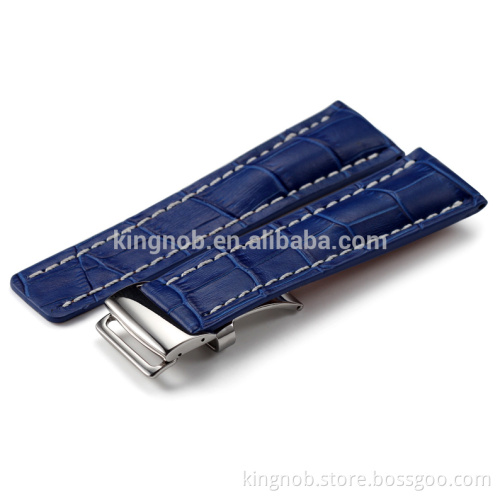 Hot sale watch bracelet for Breitling Luxury Royalblue Watch Strap Watch Belt watch accessory with Deployment Buckle